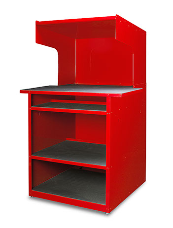 Integrated Lube Services quick lube technician station red enamel